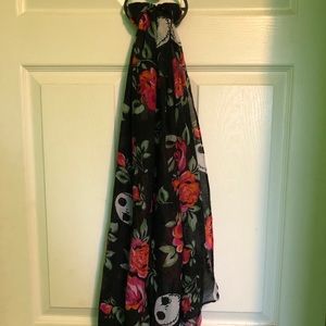 Jack Skellington Floral Scarf